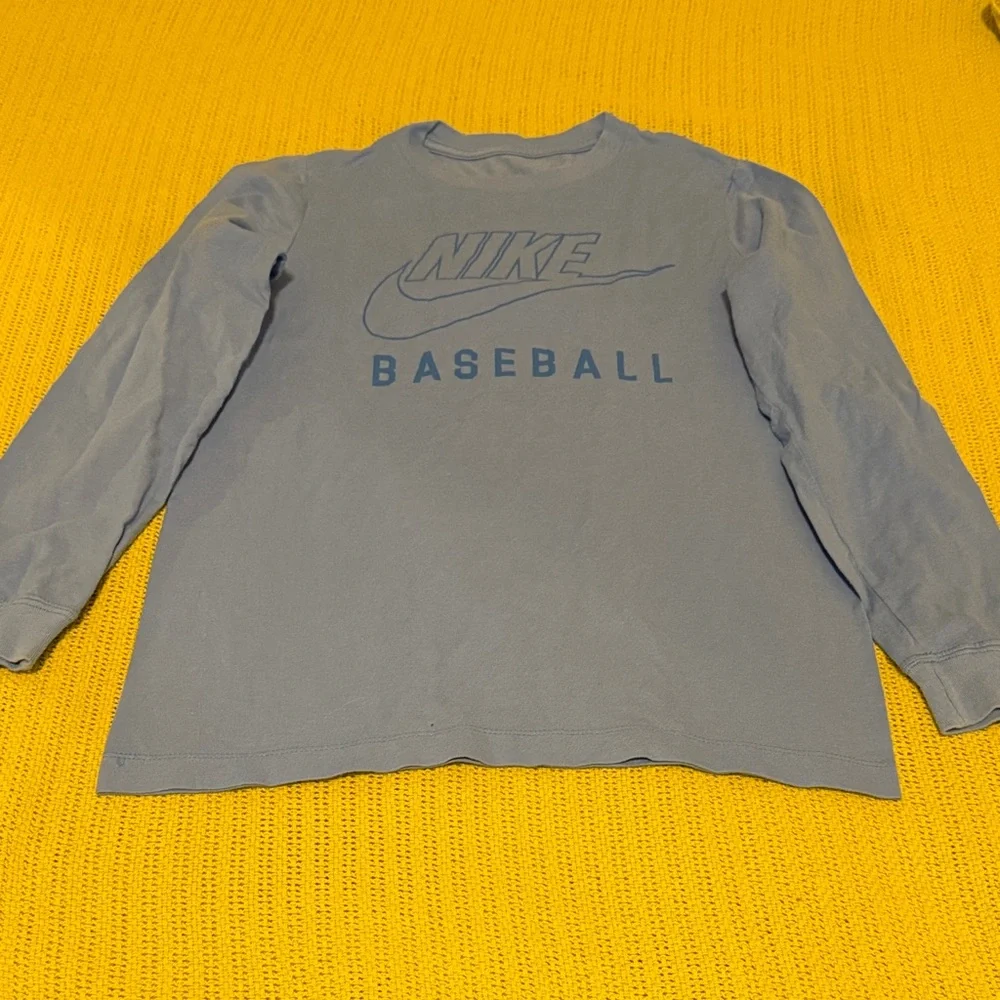 Nike Long Sleeve Baseball Tee - Light Blue